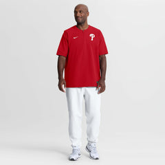 Philadelphia Phillies Nike Authentic Collection Dri-FIT Quarter-Zip Windshirt - Red
