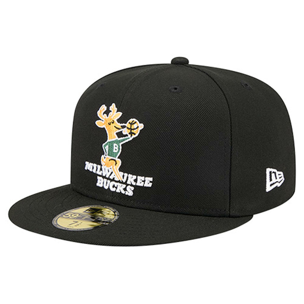 Milwaukee Bucks Core Logo 59FIFTY Fitted Hat Black - New Era