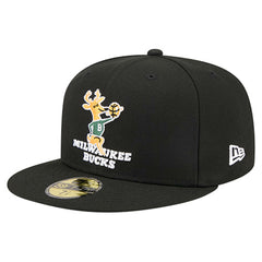 Milwaukee Bucks Core Logo 59FIFTY Fitted Hat Black - New Era