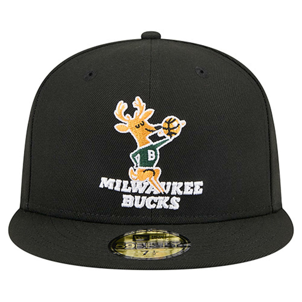 Milwaukee Bucks Core Logo 59FIFTY Fitted Hat Black - New Era