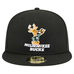 Milwaukee Bucks Core Logo 59FIFTY Fitted Hat Black - New Era