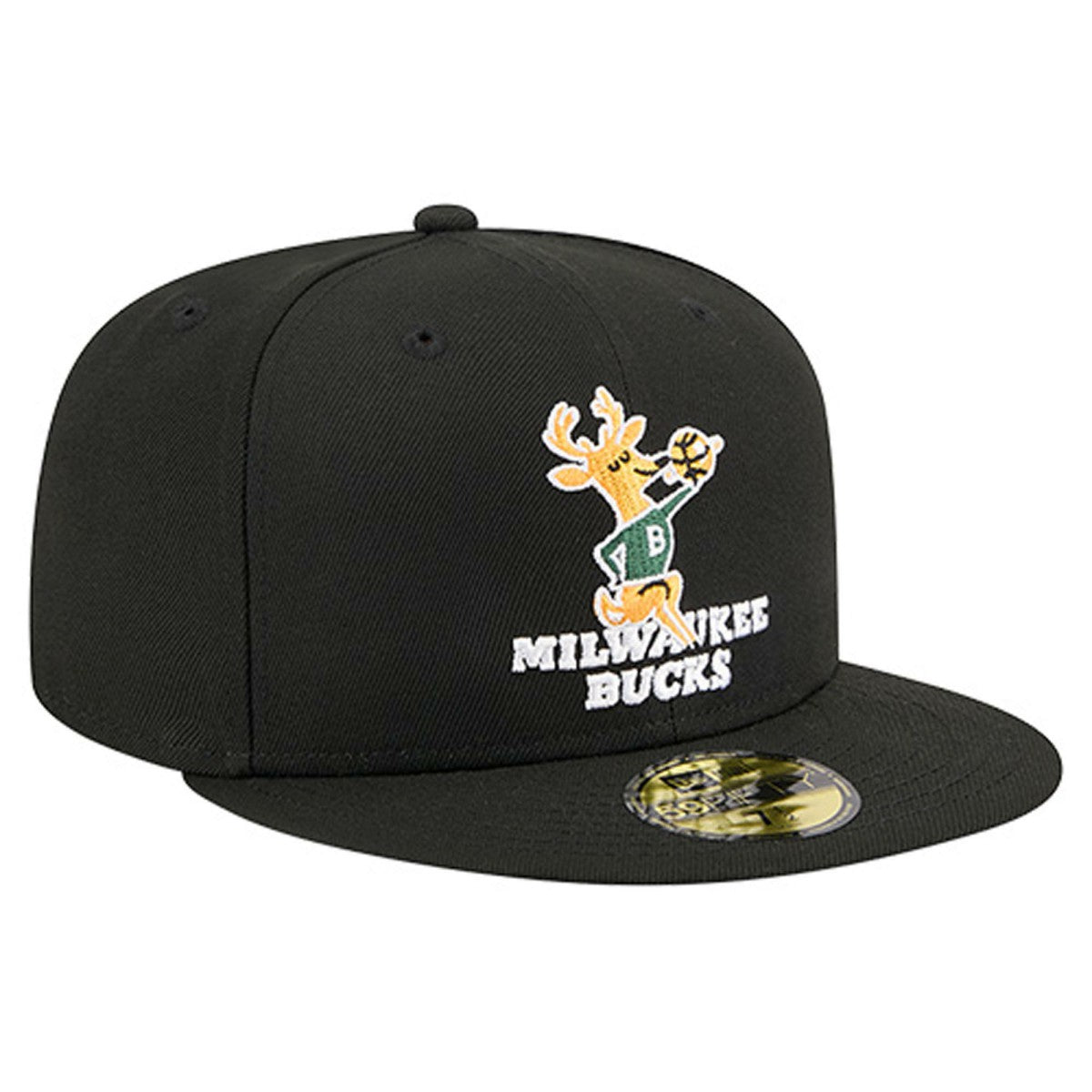 Milwaukee Bucks Core Logo 59FIFTY Fitted Hat Black - New Era