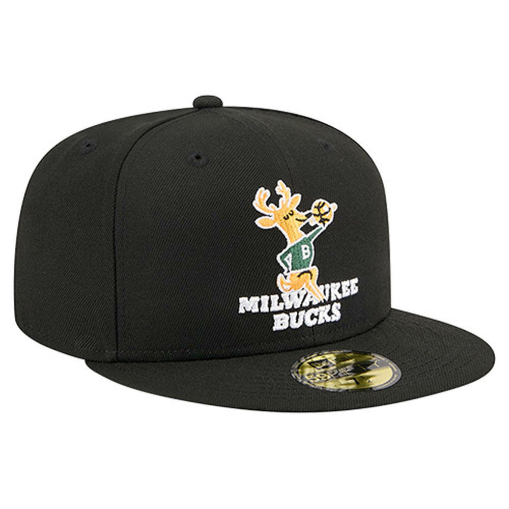 Milwaukee Bucks Core Logo 59FIFTY Fitted Hat Black - New Era