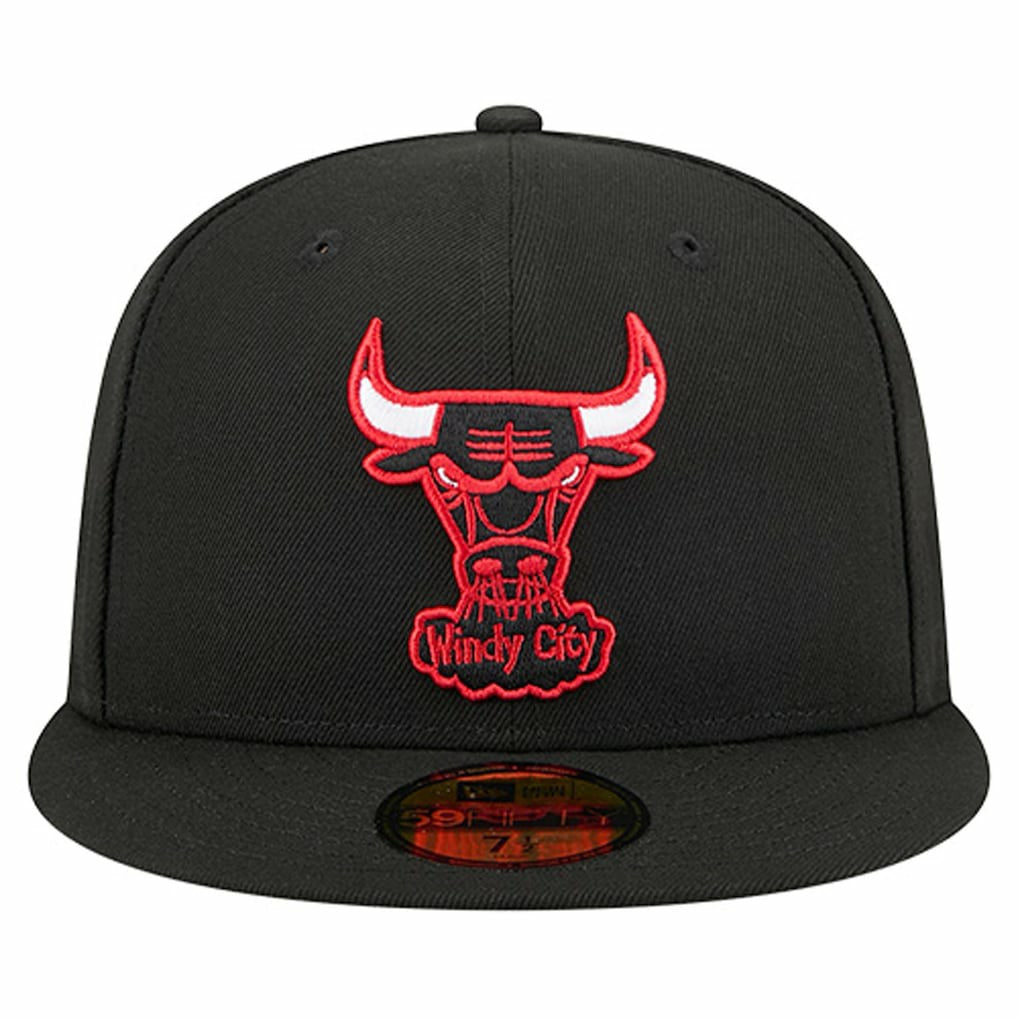 Chicago Bulls Core Logo 59FIFTY Fitted Hat Black - New Era