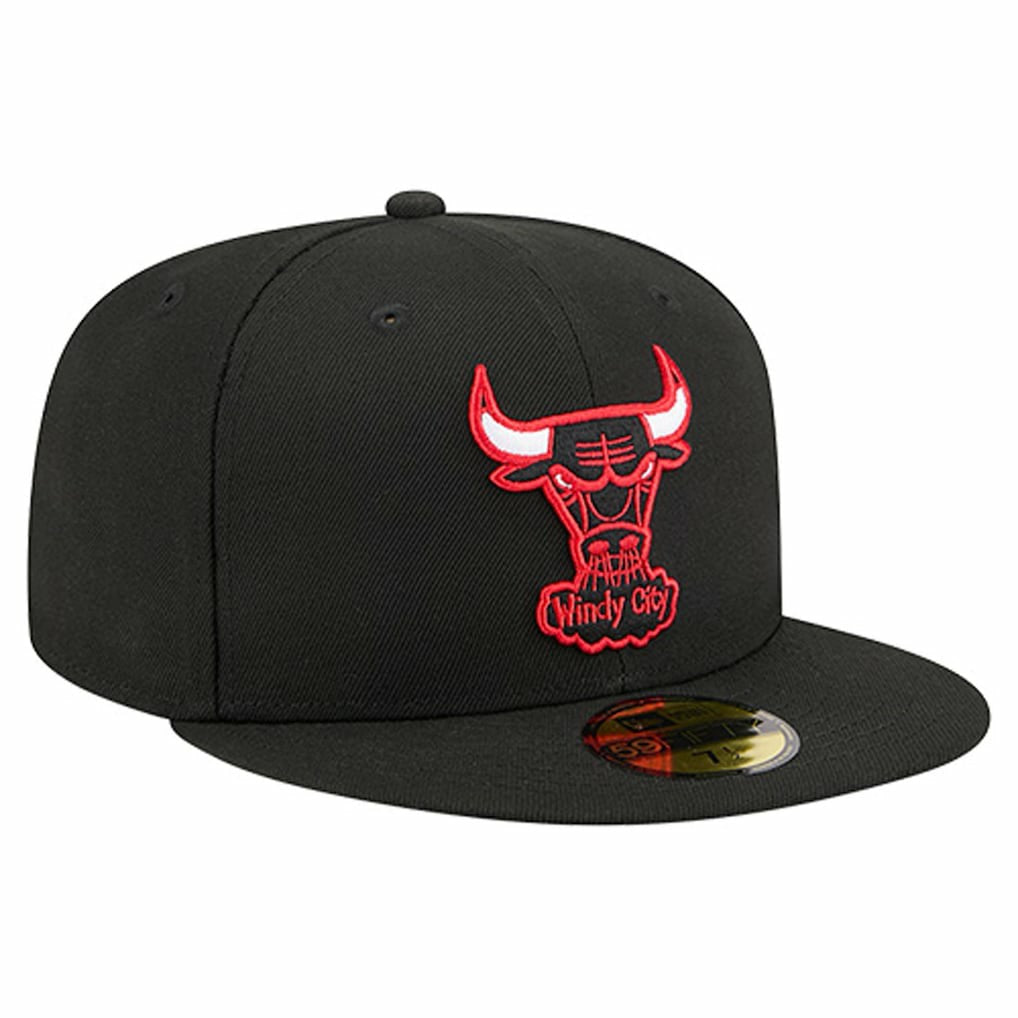 Chicago Bulls Core Logo 59FIFTY Fitted Hat Black - New Era