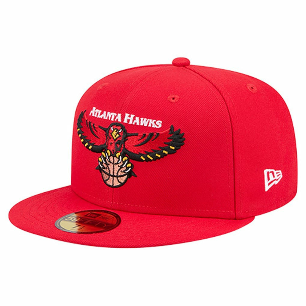 Atlanta Hawks Core Logo 59FIFTY Fitted Hat Red - New Era