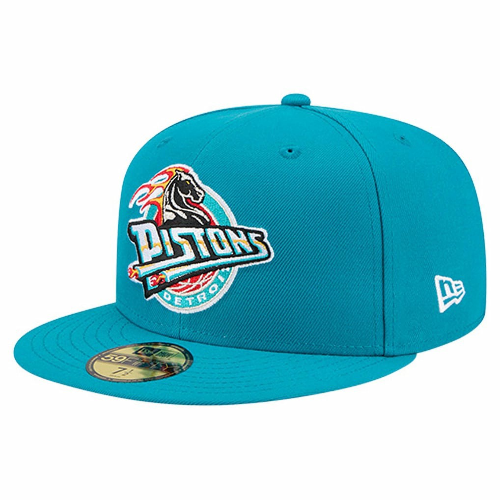 Detroit Pistons Core Logo 59FIFTY Fitted Hat Teal - New Era