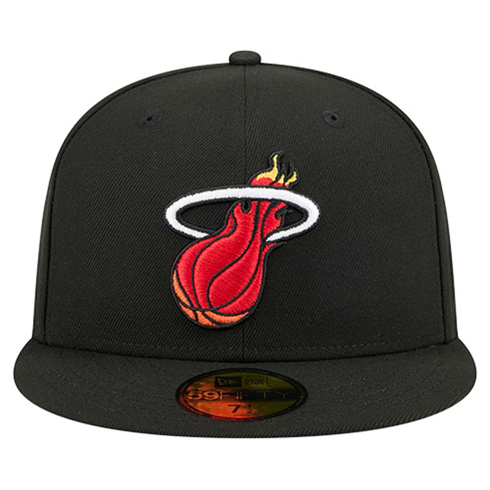 Miami Heat Core Logo 59FIFTY Fitted Hat Black - New Era