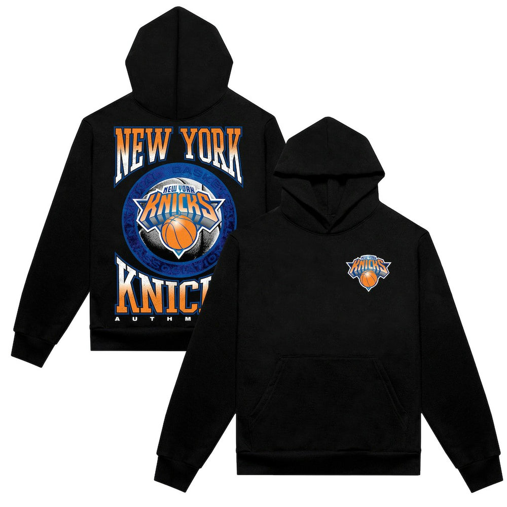 New York Knicks Authmade Vintage Metal Premium Heavyweight Pullover Hoodie Black