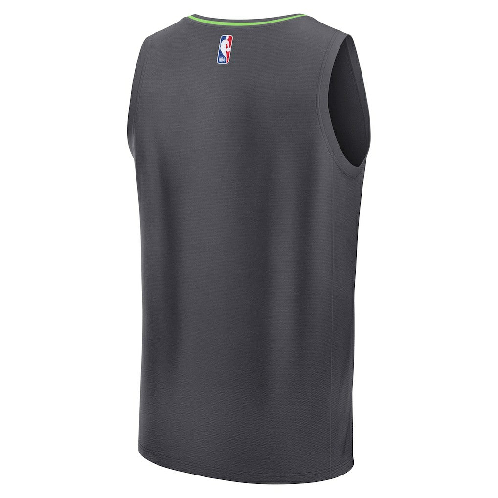 Minnesota Timberwolves Fastbreak Custom Jersey Statement Edition Anthracite - Fanatics
