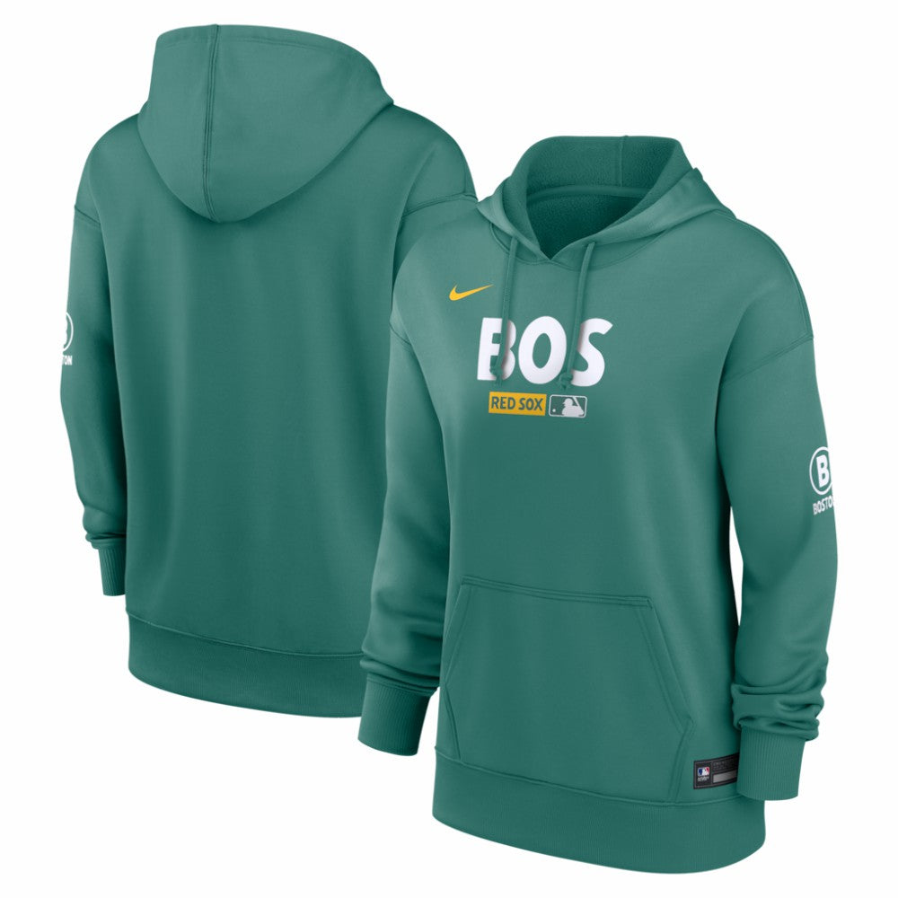 Boston Red Sox Nike Women's Authentic Collection City Connect Therma Hoodie - Green Hoodies