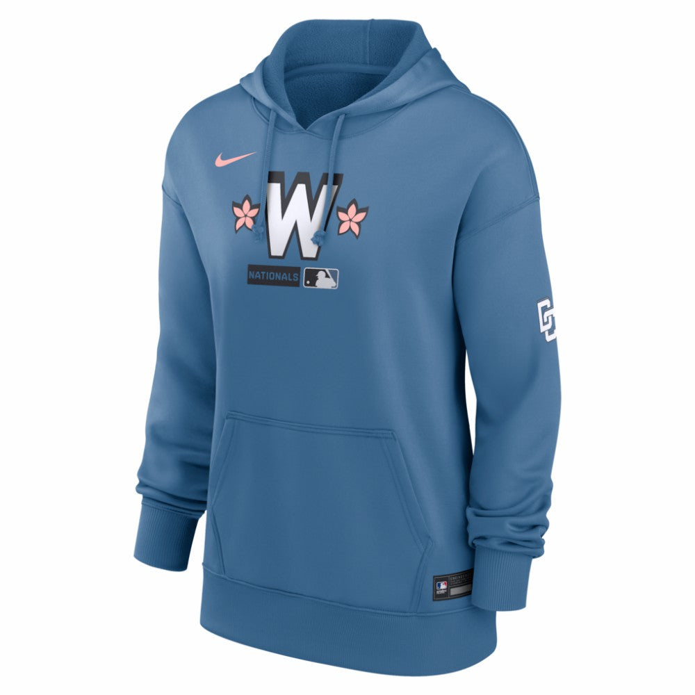 Washington Nationals Nike Women's Authentic Collection City Connect Therma Hoodie - Blue Hoodies