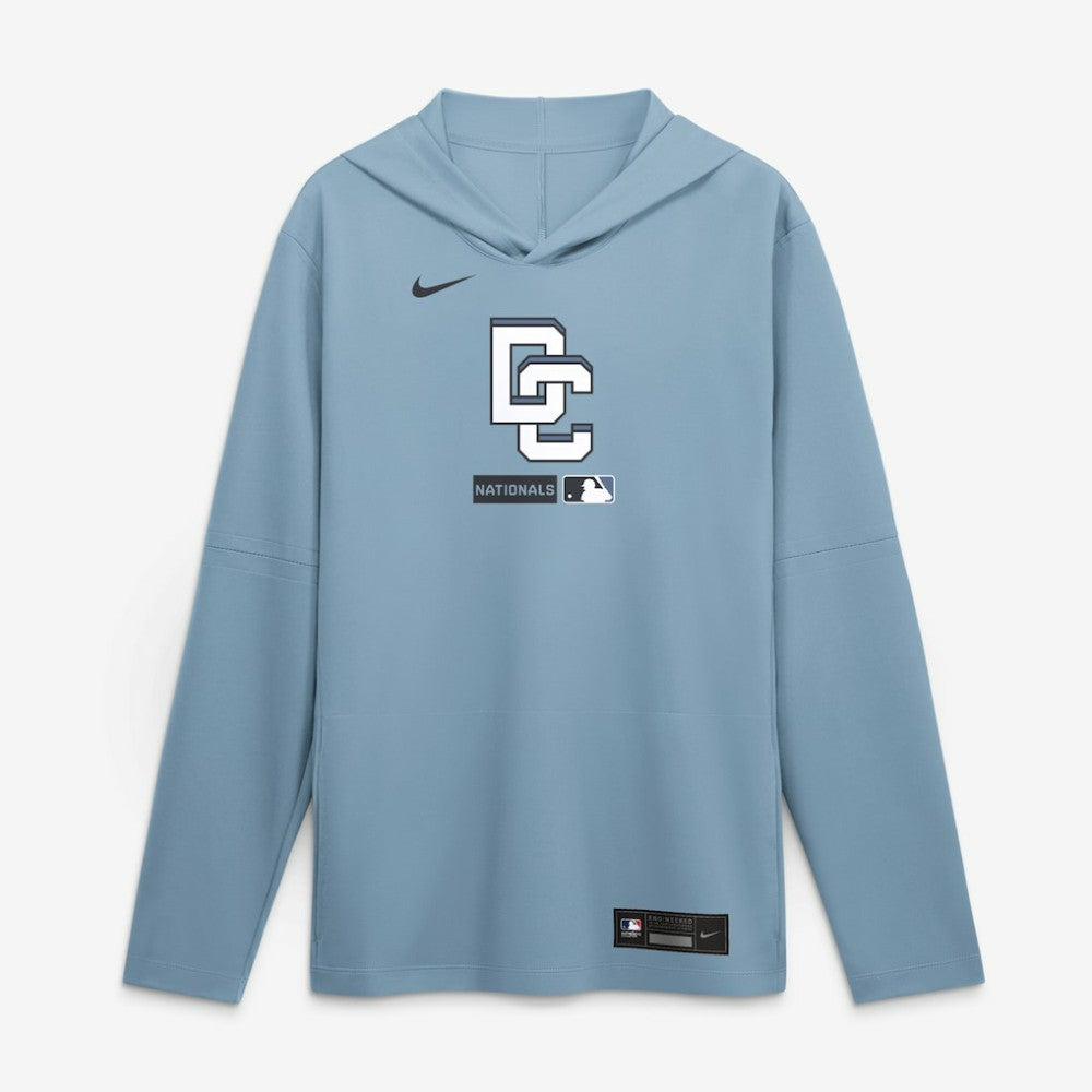 Washington Nationals Nike City Connect Dri-FIT Long Sleeve Hooded T-Shirt - Blue T-shirts