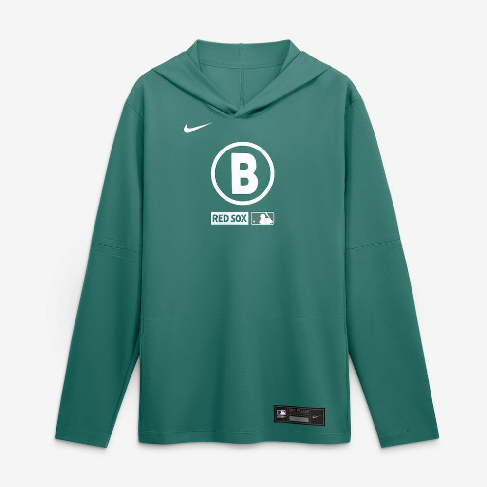 Boston Red Sox Nike City Connect Dri-FIT Long Sleeve Hooded T-Shirt - Green T-shirts