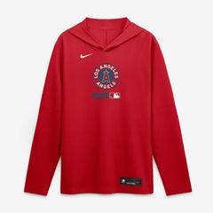 Los Angeles Angels Nike City Connect Dri-FIT Long Sleeve Hooded T-Shirt - Red T-shirts