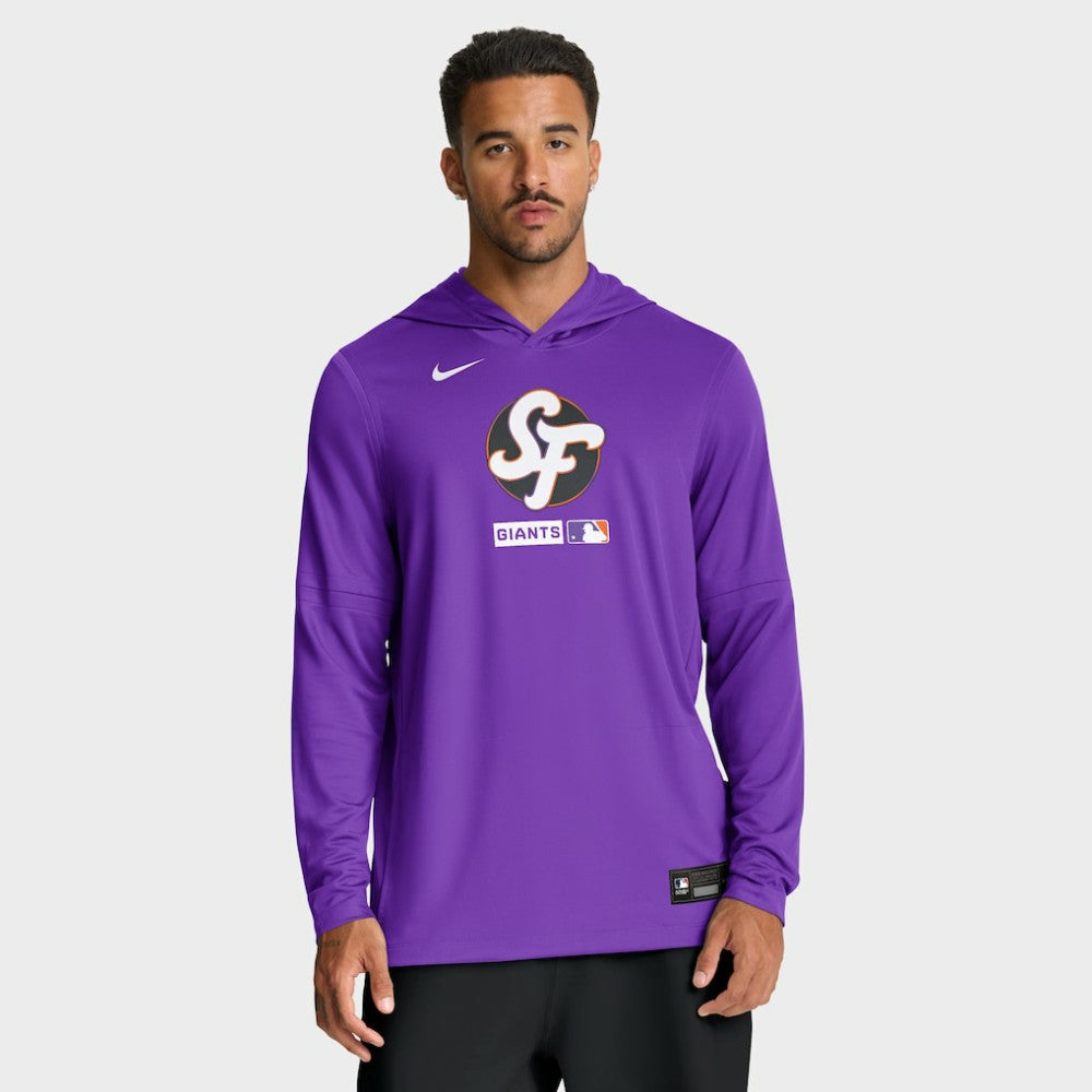 San Francisco Giants Nike City Connect Dri-FIT Long Sleeve Hooded T-Shirt - Purple T-shirts