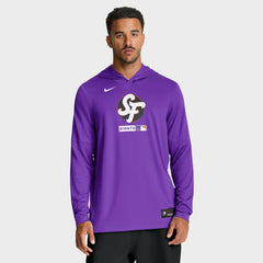 San Francisco Giants Nike City Connect Dri-FIT Long Sleeve Hooded T-Shirt - Purple T-shirts