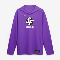 San Francisco Giants Nike City Connect Dri-FIT Long Sleeve Hooded T-Shirt - Purple T-shirts