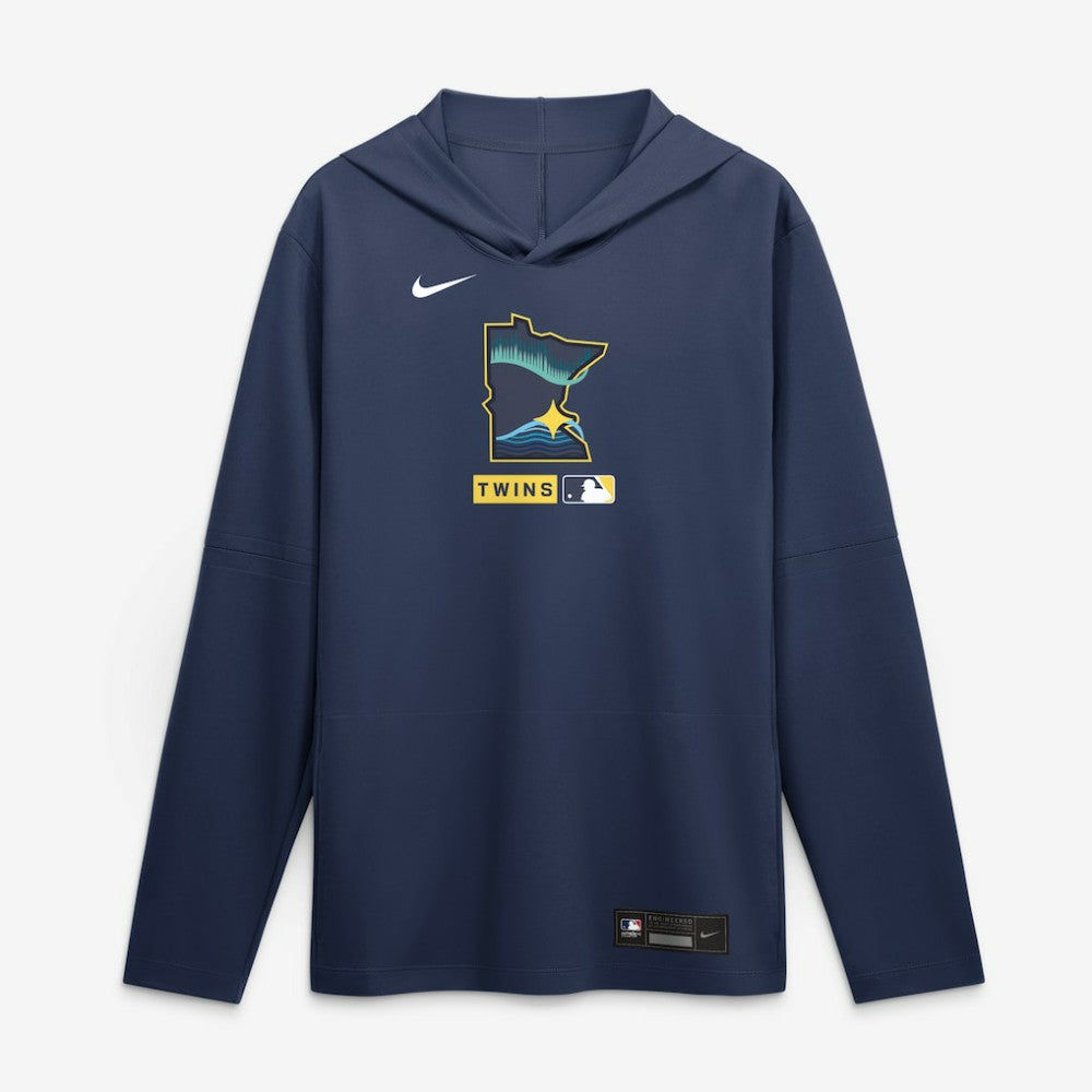 Minnesota Twins Nike City Connect Dri-FIT Long Sleeve Hooded T-Shirt - Navy T-shirts