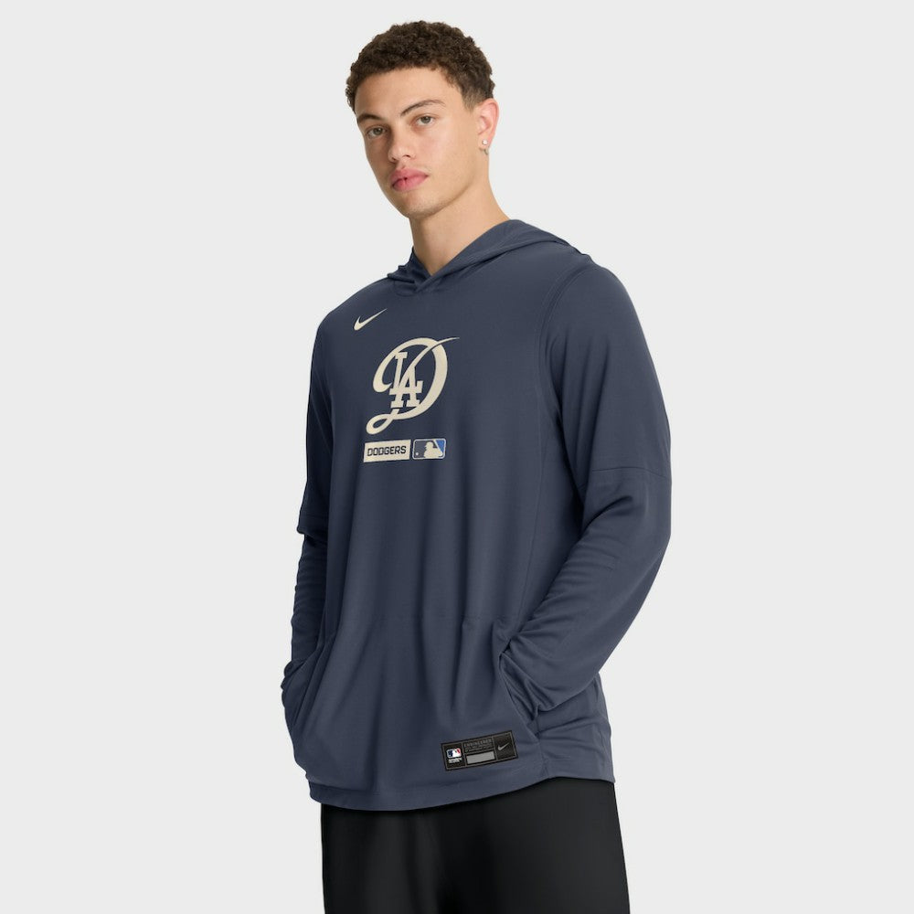 Los Angeles Dodgers Nike City Connect Dri-FIT Long Sleeve Hooded T-Shirt - Navy T-shirts