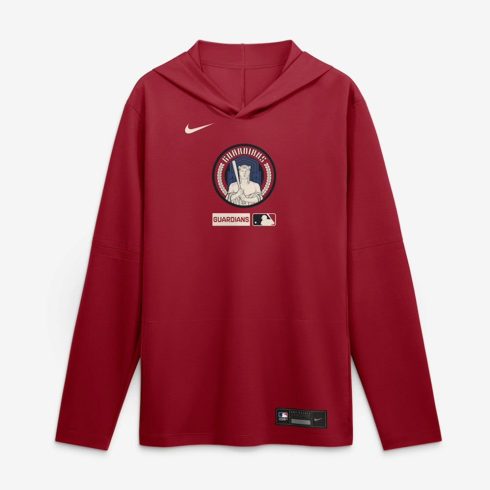 Cleveland Guardians Nike City Connect Dri-FIT Long Sleeve Hooded T-Shirt - Red T-shirts
