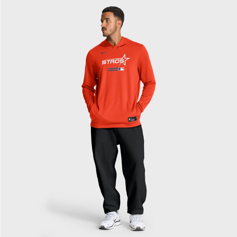 Houston Astros Nike City Connect Dri-FIT Long Sleeve Hooded T-Shirt - Orange T-shirts