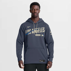 Los Angeles Dodgers Nike Authentic Collection City Connect Therma-FIT Hoodie - Navy Hoodies