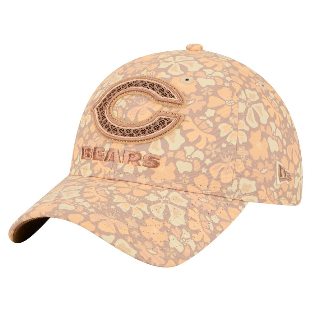 Chicago Bears New Era Women's Floral 9TWENTY Adjustable Hat - Tan Hats