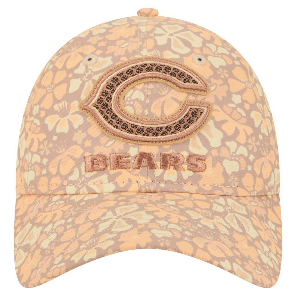 Chicago Bears New Era Women's Floral 9TWENTY Adjustable Hat - Tan Hats