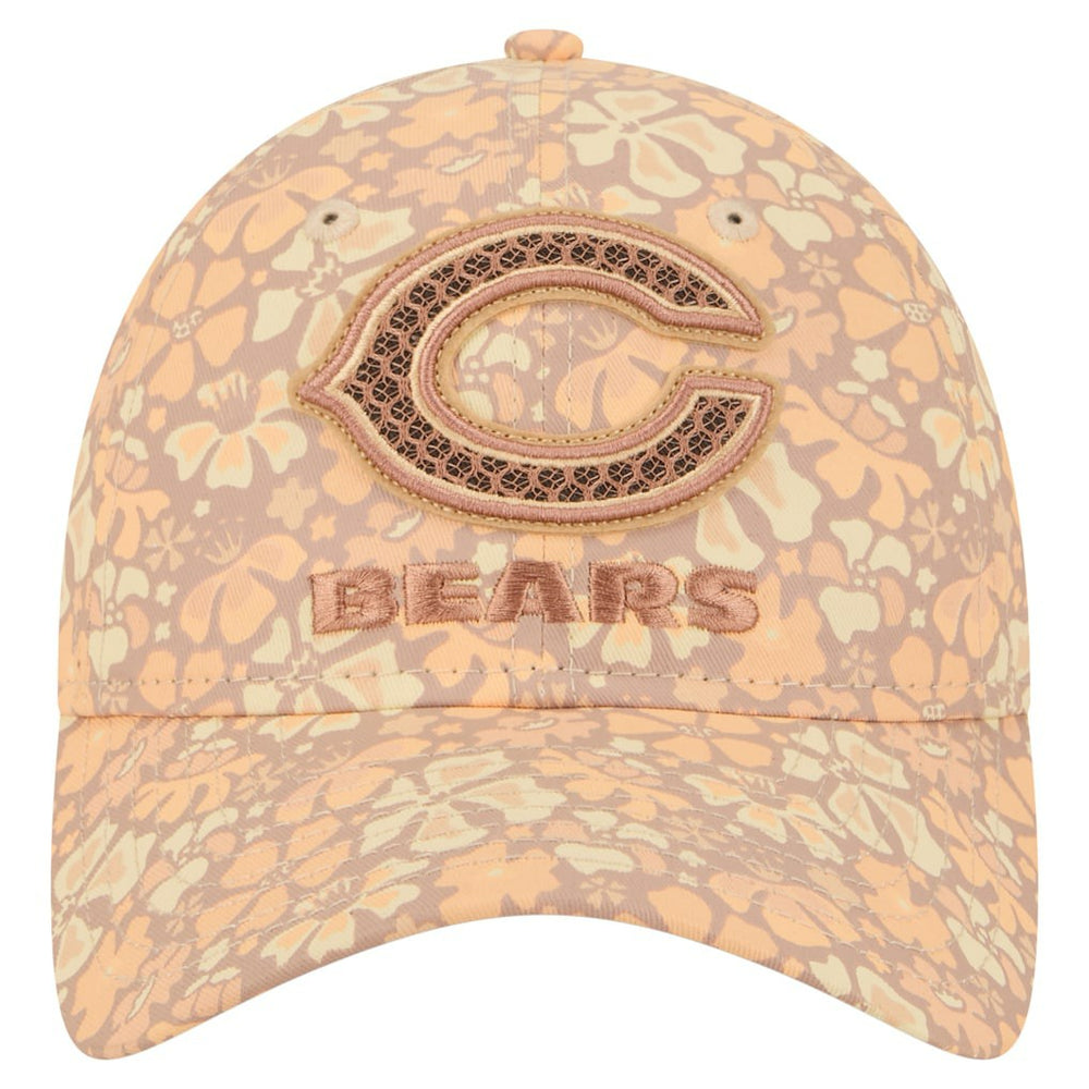 Chicago Bears New Era Women's Floral 9TWENTY Adjustable Hat - Tan Hats