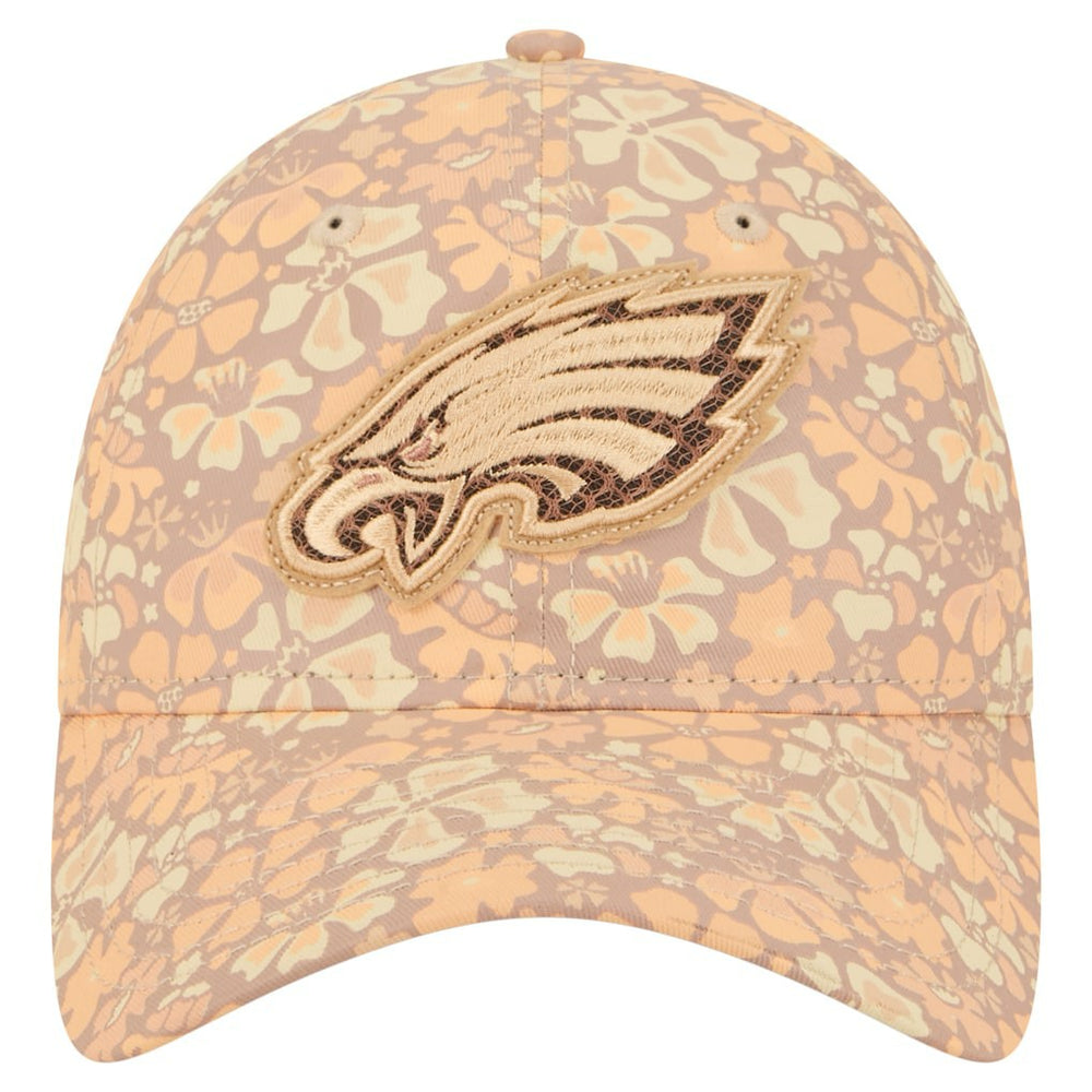 Philadelphia Eagles New Era Women's Floral 9TWENTY Adjustable Hat - Tan Hats