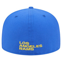 Los Angeles Rams New Era Overlap Wordmark 59FIFTY Fitted Hat - Royal Hats