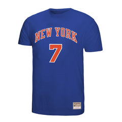 Carmelo Anthony New York Knicks Hardwood Classics Retro Name & Number T-Shirt Royal - Mitchell & Ness