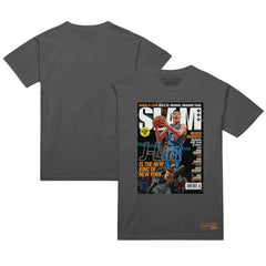Jeremy Lin New York Knicks NBA Slam Cover T-Shirt Gray - Mitchell & Ness