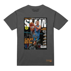 Jeremy Lin New York Knicks NBA Slam Cover T-Shirt Gray - Mitchell & Ness