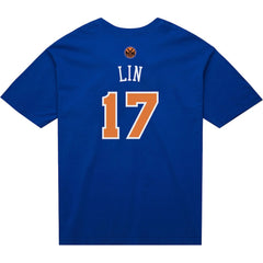 Jeremy Lin New York Knicks Name & Number T-Shirt Blue - Mitchell & Ness