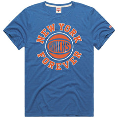 New York Knicks Homage Forever Tri-Blend T-Shirt Blue outlet