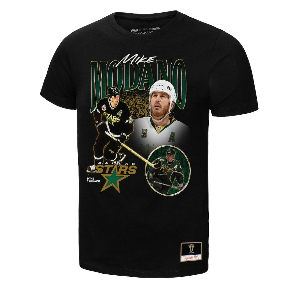 Mike Modano Dallas Stars Mitchell & Ness Player Collage Name & Number T-Shirt - Black | US 203164807