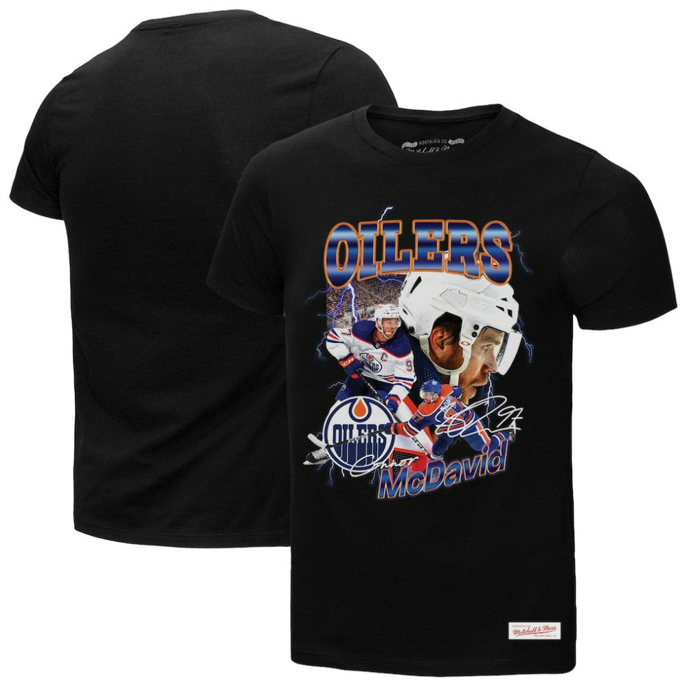 Connor McDavid Edmonton Oilers Mitchell & Ness 2.0 Player Graphic T-Shirt - Black | US 203164808