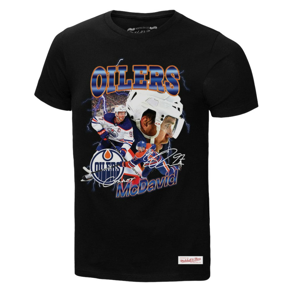 Connor McDavid Edmonton Oilers Mitchell & Ness 2.0 Player Graphic T-Shirt - Black | US 203164808