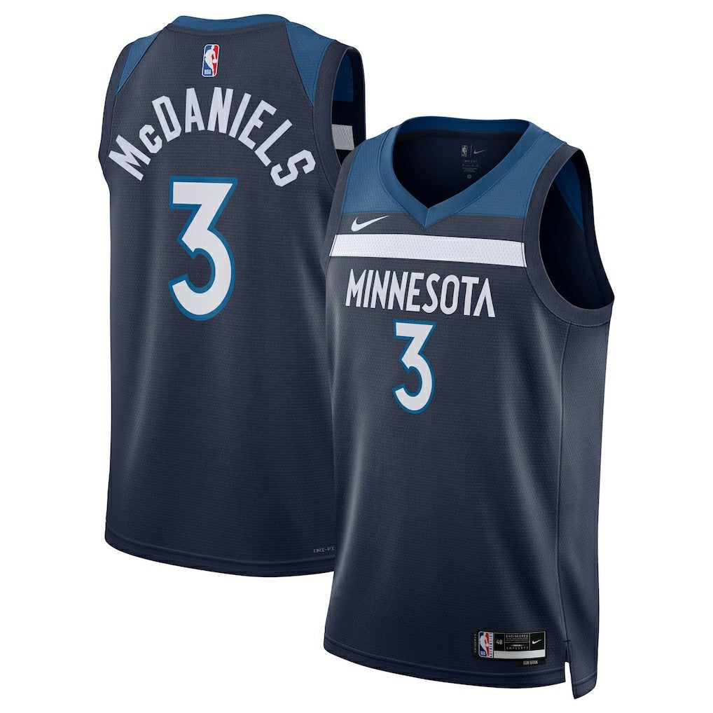 Jaden McDaniels Minnesota Timberwolves Unisex Swingman Jersey Icon Edition Navy - Nike