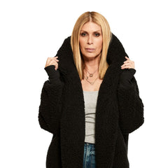 Cincinnati Bengals Jill Martin Women's Oversized Hooded Lounger - Black