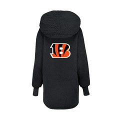 Cincinnati Bengals Jill Martin Women's Oversized Hooded Lounger - Black