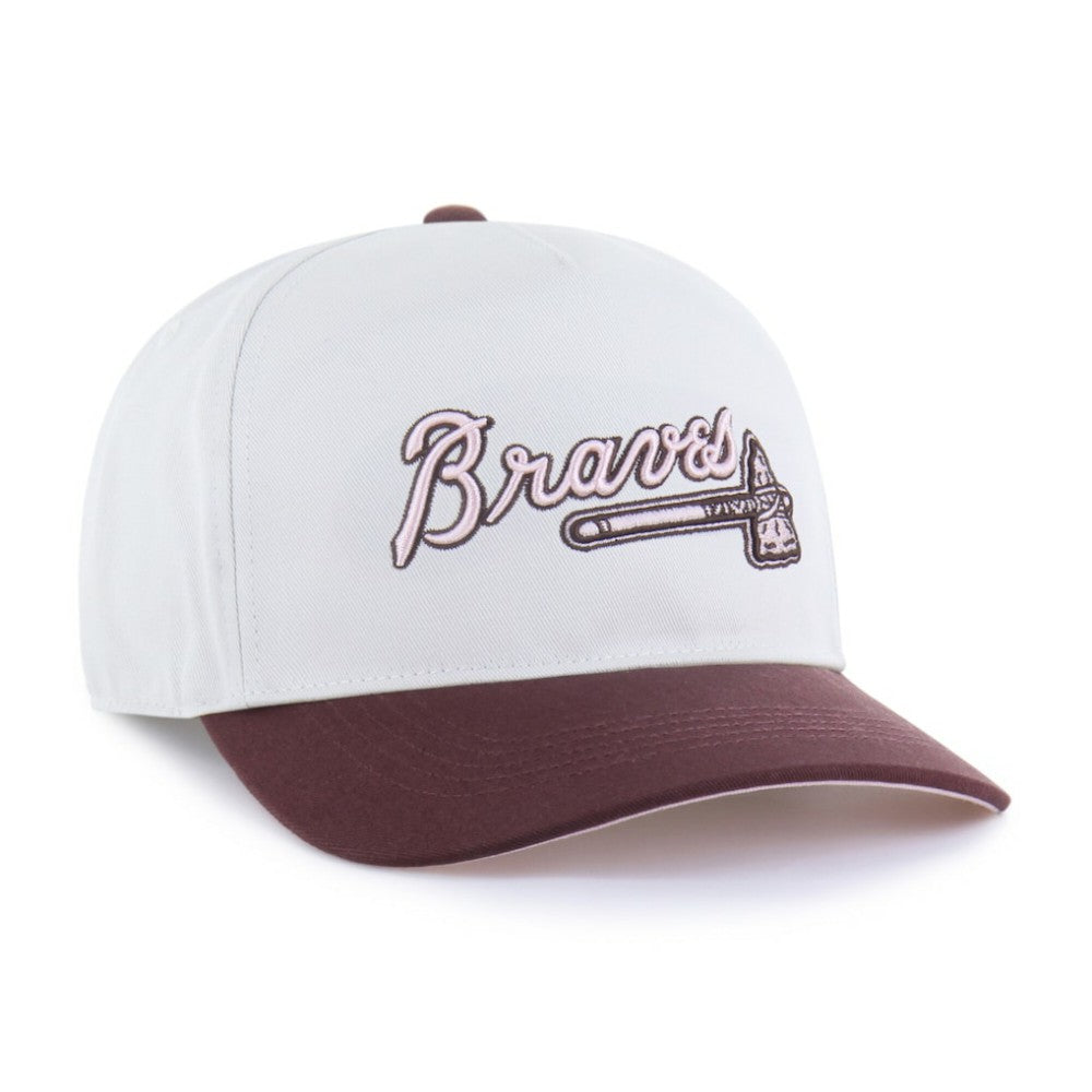 Atlanta Braves '47 Unisex Love Letter Adjustable Hitch Hat - Stone/Burgundy Hats