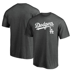 Los Angeles Dodgers Team Lockup T-Shirt - Charcoal T-shirts