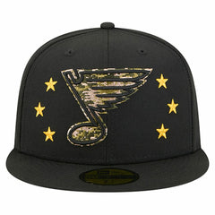St. Louis Blues New Era Military Appreciation Digital Camo Stars 59FIFTY Fitted Hat - Black | US 203166780