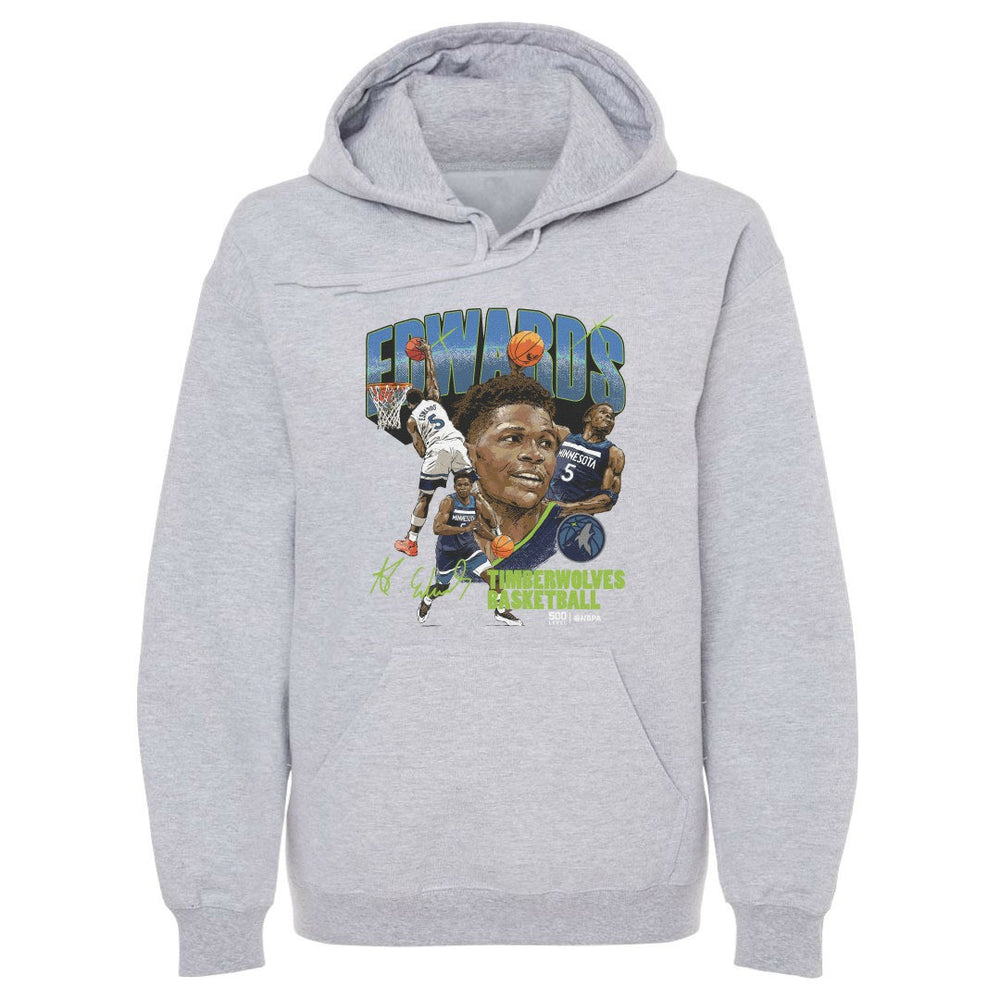 Anthony Edwards Minnesota Timberwolves 500 Level Collage Pullover Hoodie Gray outlet