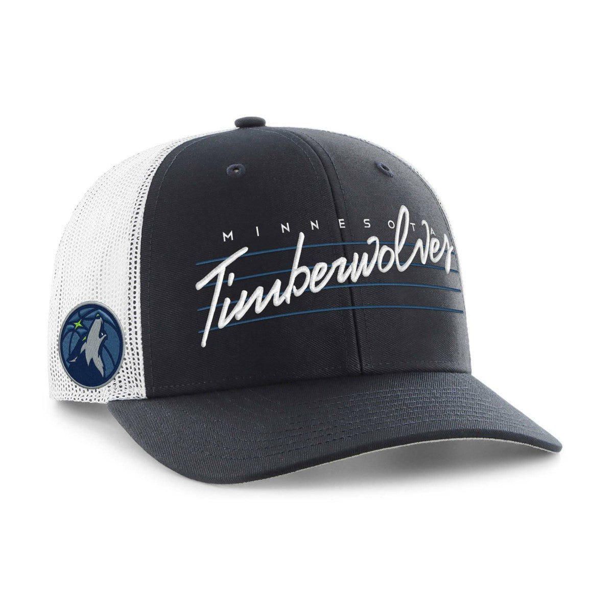 Minnesota Timberwolves '47 Downburst Trucker Adjustable Hat Navy - 47 brand