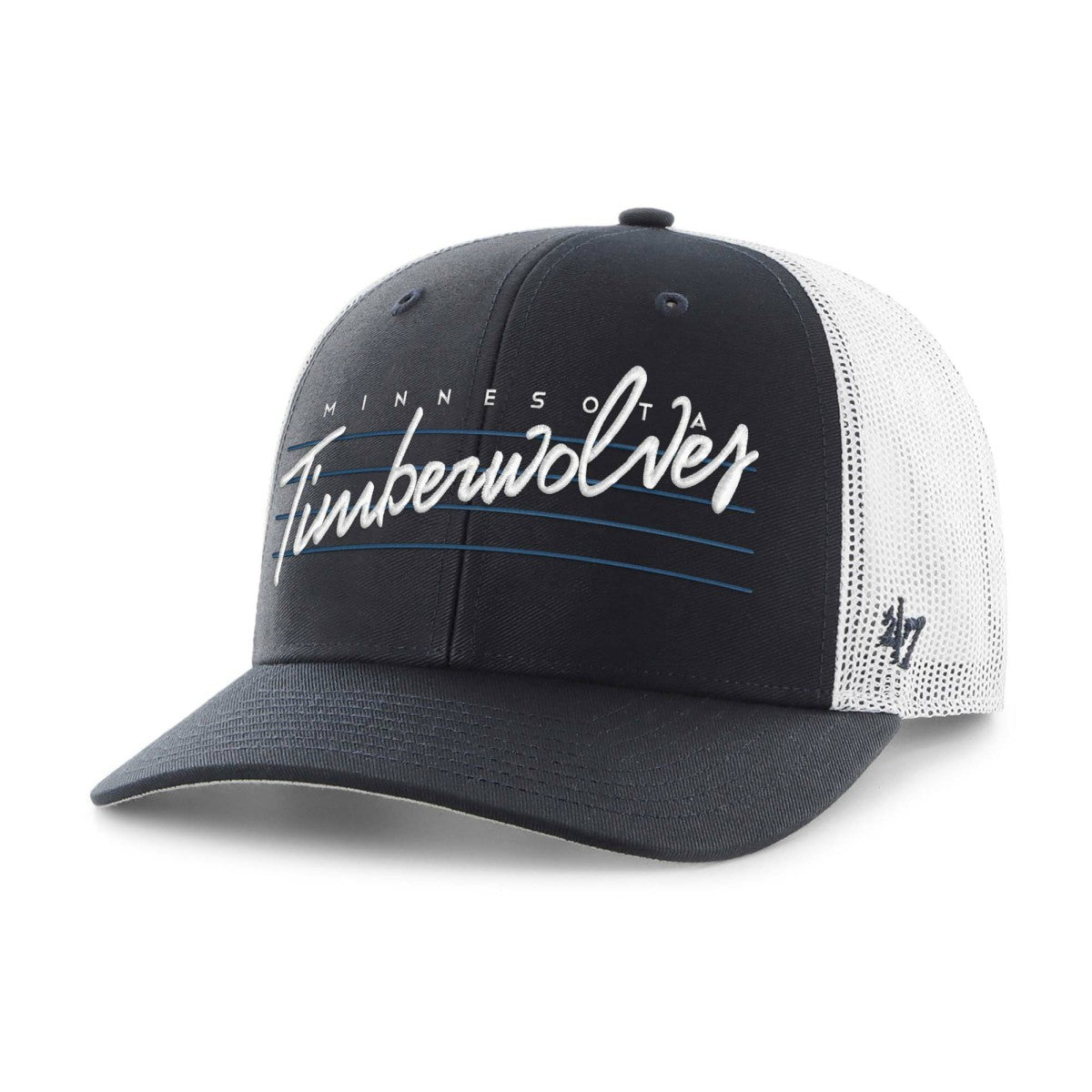 Minnesota Timberwolves '47 Downburst Trucker Adjustable Hat Navy - 47 brand