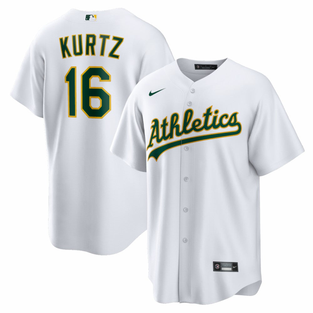 Nick Kurtz Athletics Nike Home Replica Player Jersey - White Jerseys